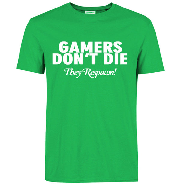 Gamers Don't Die They Respawn Video Game T-Shirt
