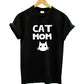 Cat Mom Print Womens T-Shirt