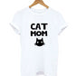 Cat Mom Print Womens T-Shirt