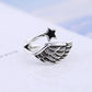 Angel Wings Silver Adjustable Ring