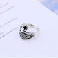 Angel Wings Silver Adjustable Ring