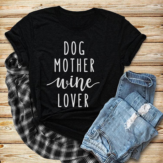Dog Mother Wine Lover T-Shirt Main image