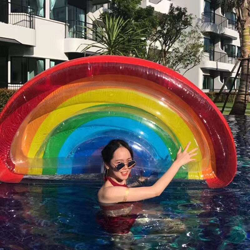 Giant Rainbow Inflatable Pool Float