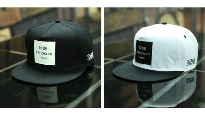 BROOKLYN Letters Solid Color Patch Snapback Hat
