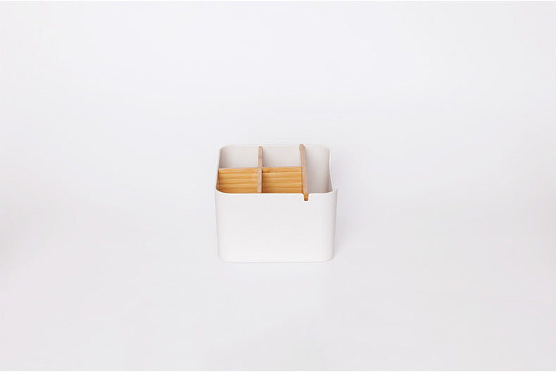 Desktop Bamboo Storage Grid Organizer