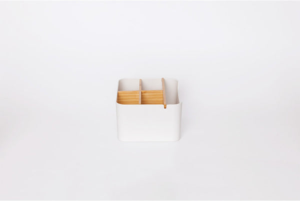 Desktop Bamboo Storage Grid Organizer