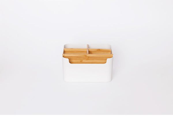 Desktop Bamboo Storage Grid Organizer