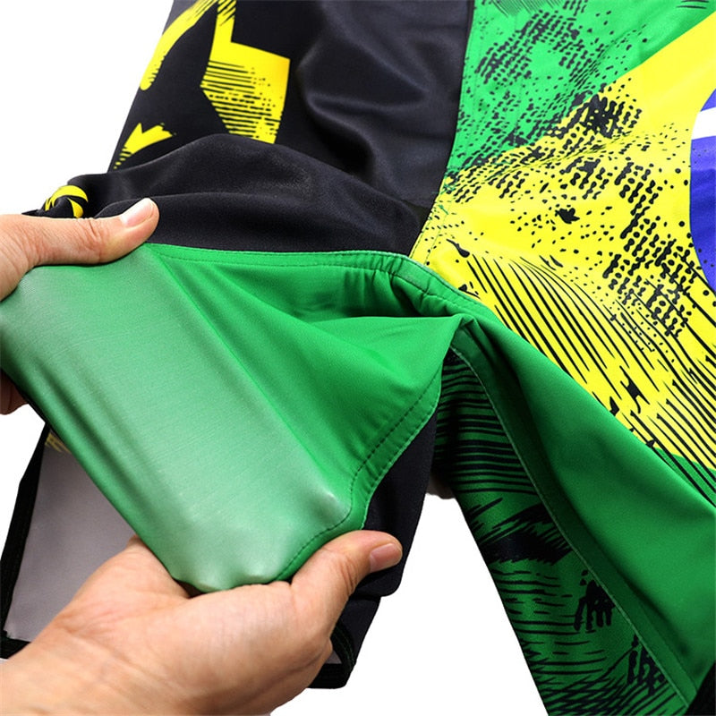 Martial Fitness Brazil Flag Brazilian Jiu Jitsu MMA BJJ Fight Shorts