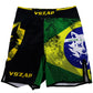 Martial Fitness Brazil Flag Brazilian Jiu Jitsu MMA BJJ Fight Shorts