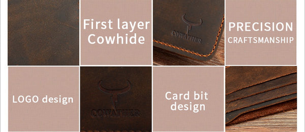 Crazy Horse Leather Mens Wallet