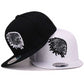 Embroidered Skull Snapback Hat