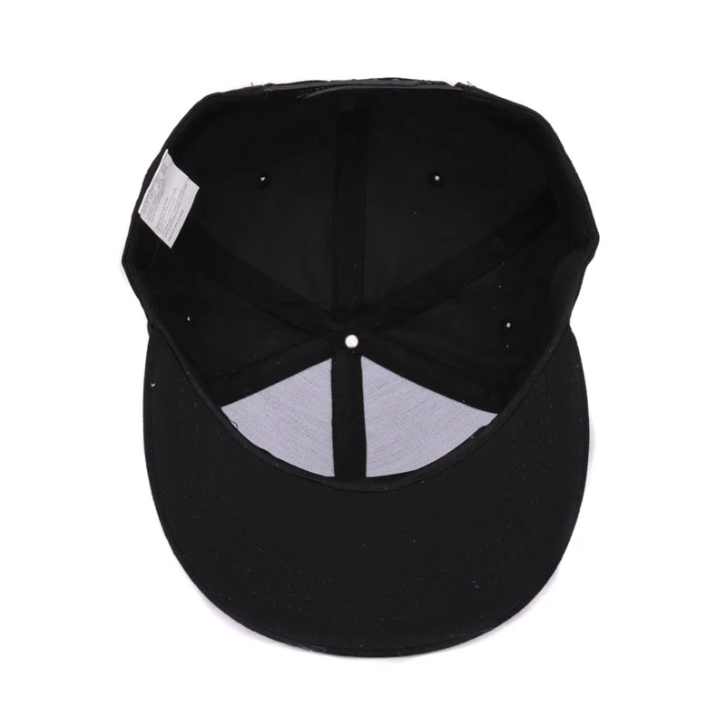 Embroidered Skull Snapback Hat