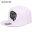 Embroidered Skull Snapback Hat