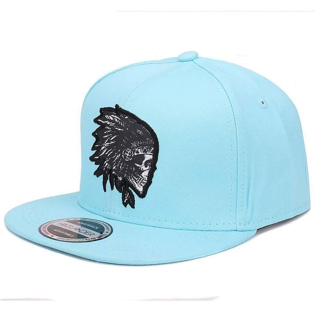 Embroidered Skull Snapback Hat Secondary image