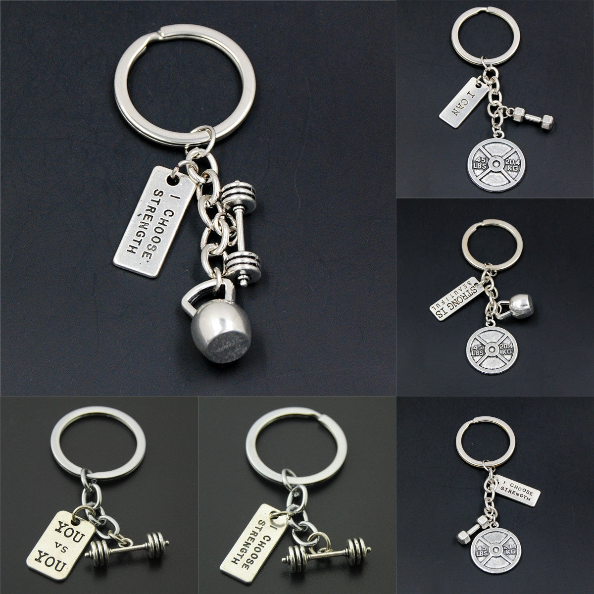 Fitness Motivation Gym Workout Keychain Main image