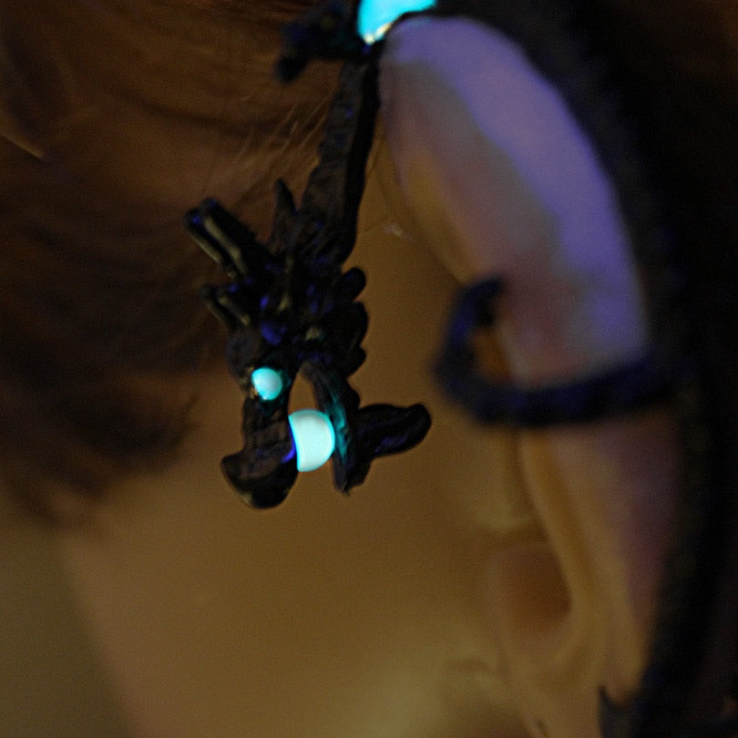 Dragon Glow in the Dark Earrings Secondary image