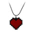 Pixel Heart Retro Video Game Necklace