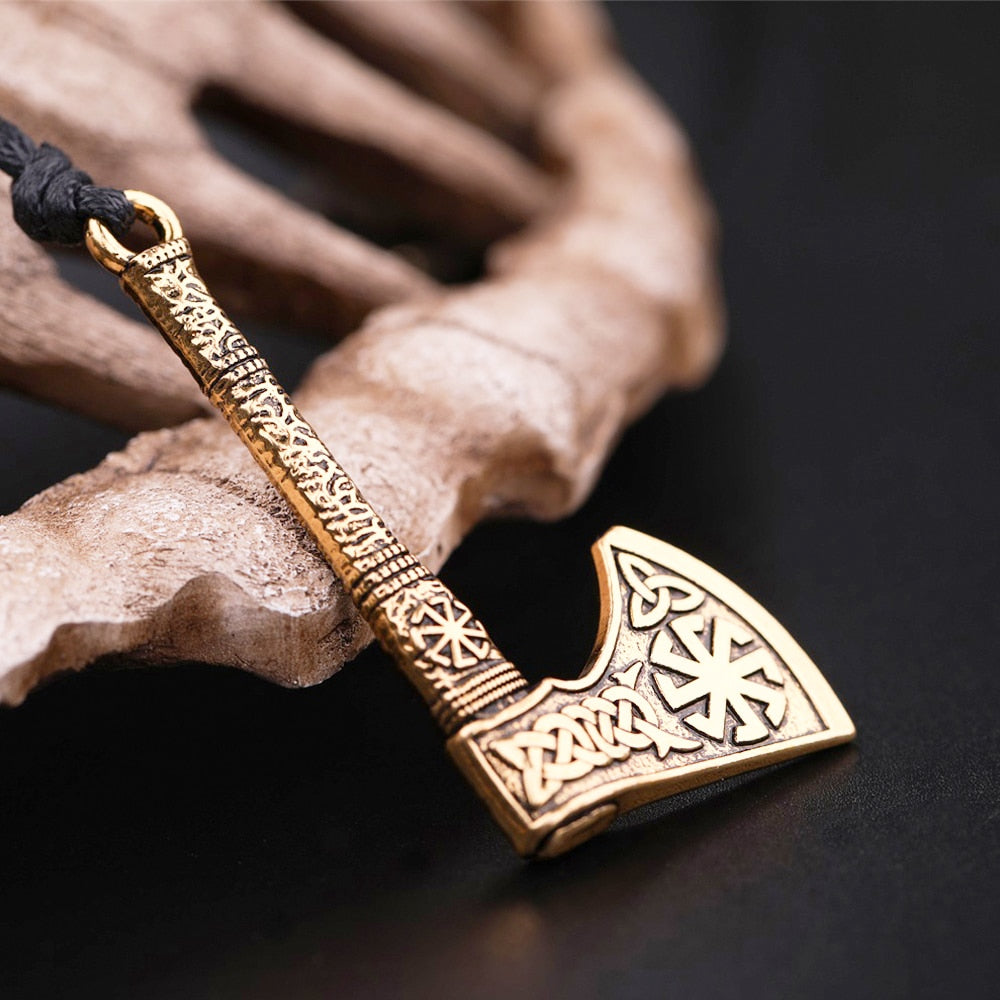 Antique Silver Plated Axe Necklace Secondary image