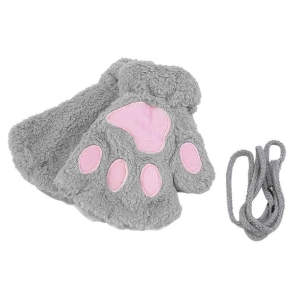 paw mittens fingerless paw gloves cat paw mittens