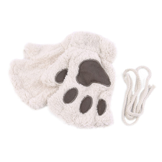 paw mittens fingerless paw gloves cat paw mittens