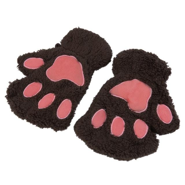 paw mittens fingerless paw gloves cat paw mittens
