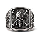 Pirate Captain Skull Ring pirate rings mens pirate rings pirate skull ring silver pirate rings pirate rings for sale sterling silver pirate rings skull rings for men skull ring skull rings for women
