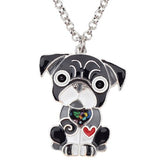 Bright Enamel Pug Dog Necklace Bright Enamel Pug Dog Necklace