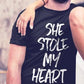Stole My Heart Couple Shirts