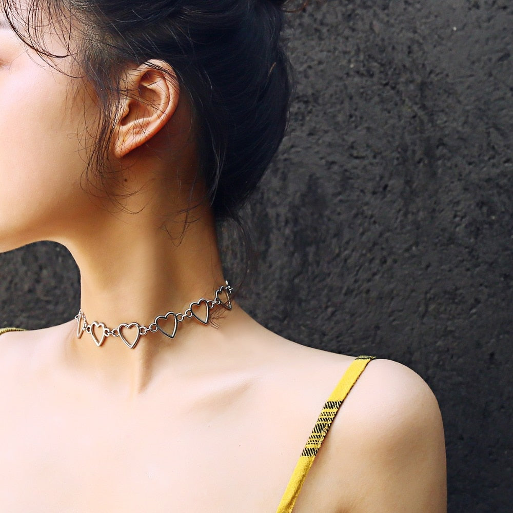 Sweet Love Heart Choker Necklace Secondary image