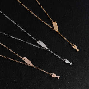 Wine Lover Pendant Necklace wine necklace wine glass necklace wine bottle necklace wine bottle and glass necklace wine glass necklace jewelry wine pouring necklace pouring wine necklace wine molecule necklace
