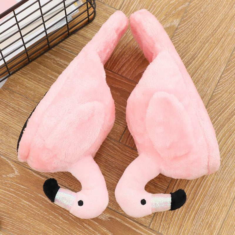 Fluffy Flamingo Slippers
