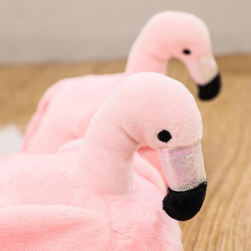 Fluffy Flamingo Slippers