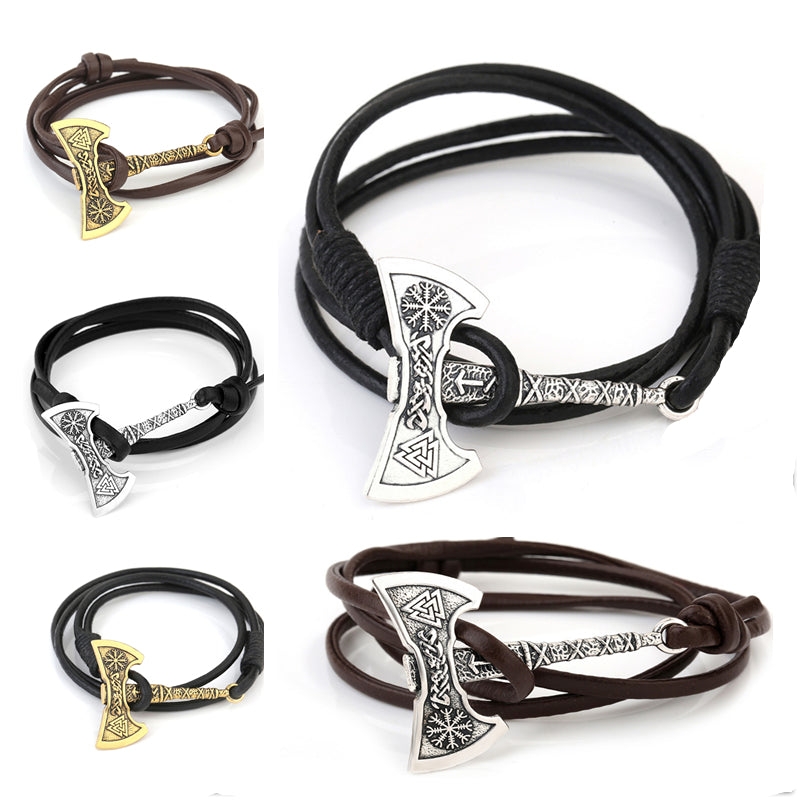 Axe Leather Bracelet Secondary image