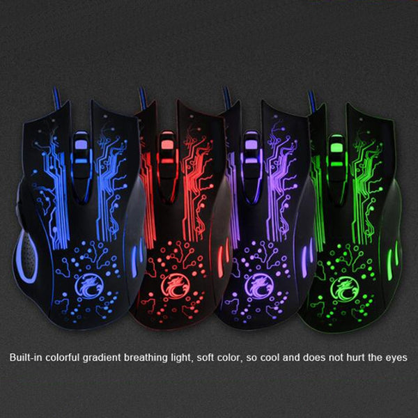 GameRaptor Tri-Color Backlight Computer Gaming Keyboard & Gaming Mouse