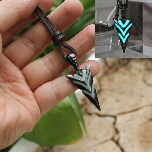 Glow In The Dark Arrow Necklace