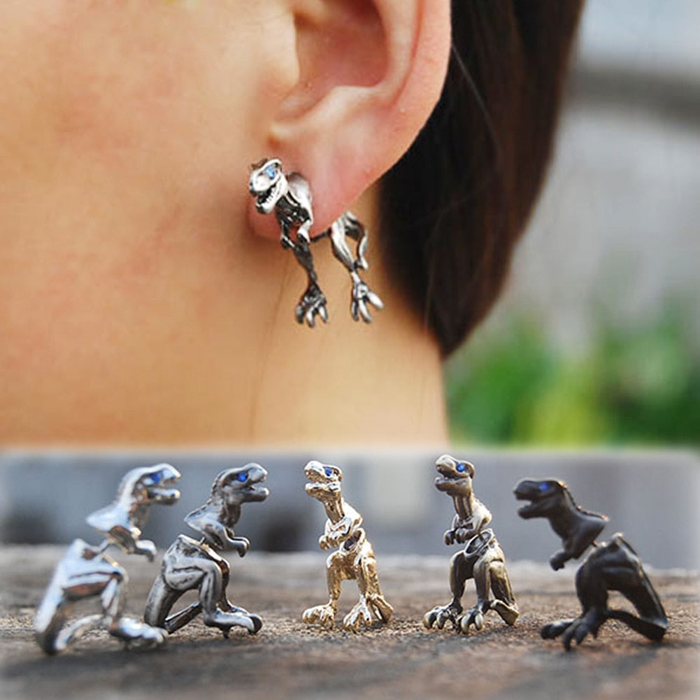 dinosaur earrings t rex earrings dino earrings Main image