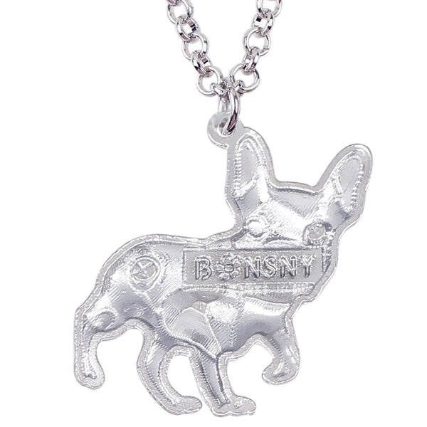 Frenchie French Bulldog Enamel Necklace