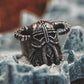 Viking Nordic Style Horn Helmet Ring