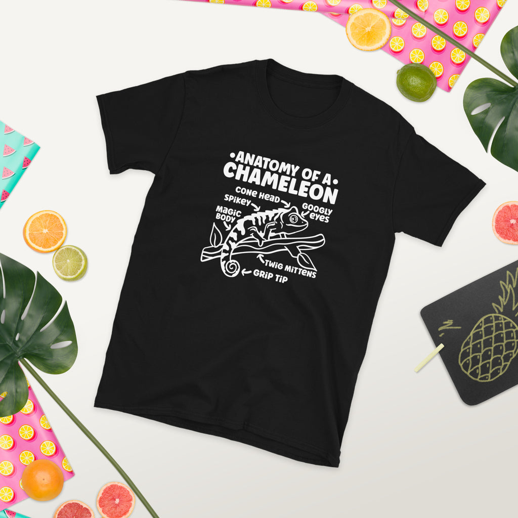 Chameleon Shirt | Anatomy Of A Chameleon Gift Dark | Chameleon Unisex T-Shirt