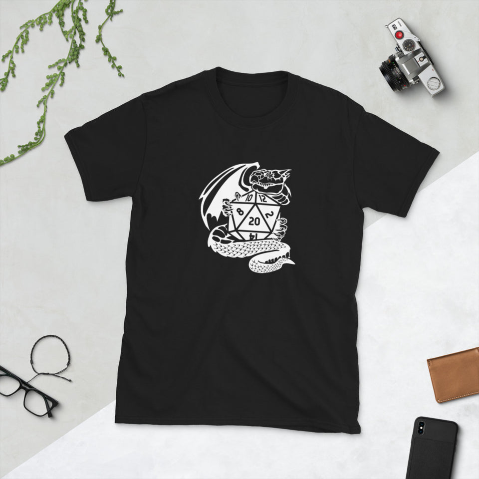 Dragon Fantasy RPG Dice Shirt | Dungeon Master Tee | Tabletop RPG | Tabletop Games | RPG T Shirt | Role Playing Unisex T-Shirt