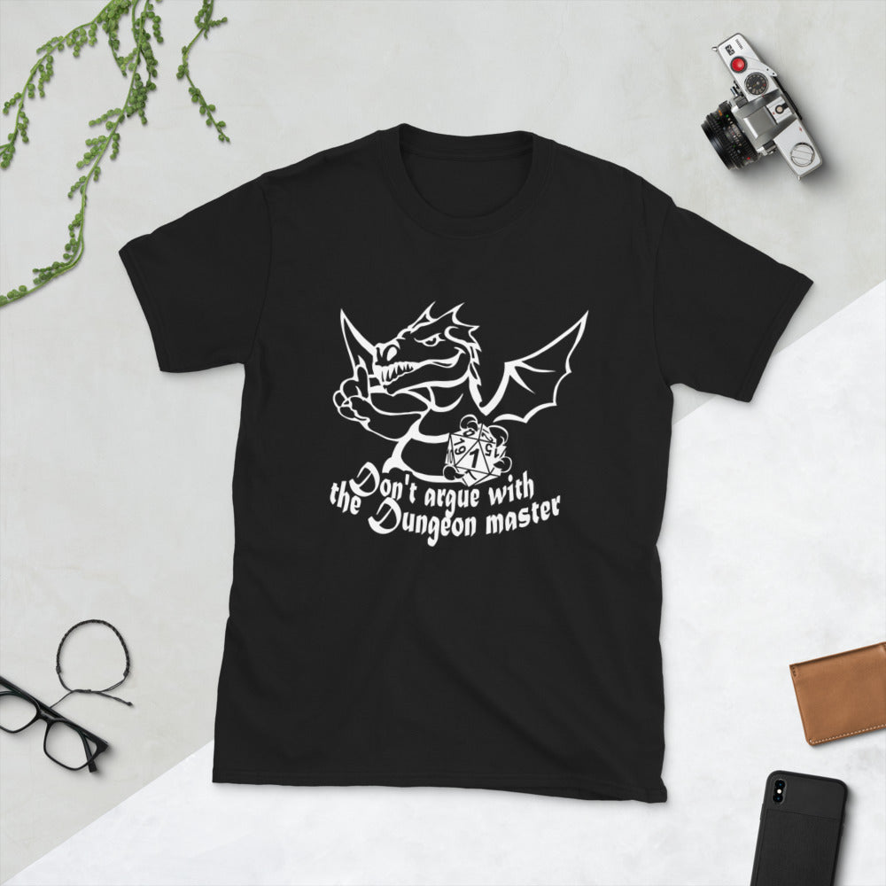 Don't Argue With The Dungeon Master RPG Dice Shirt | Dungeon Master Tee | Tabletop RPG | Tabletop Games | RPG T Shirt | Role Playing Unisex T-Shirt