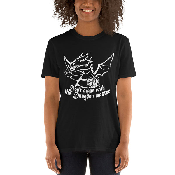 Don't Argue With The Dungeon Master RPG Dice Shirt | Dungeon Master Tee | Tabletop RPG | Tabletop Games | RPG T Shirt | Role Playing Unisex T-Shirt