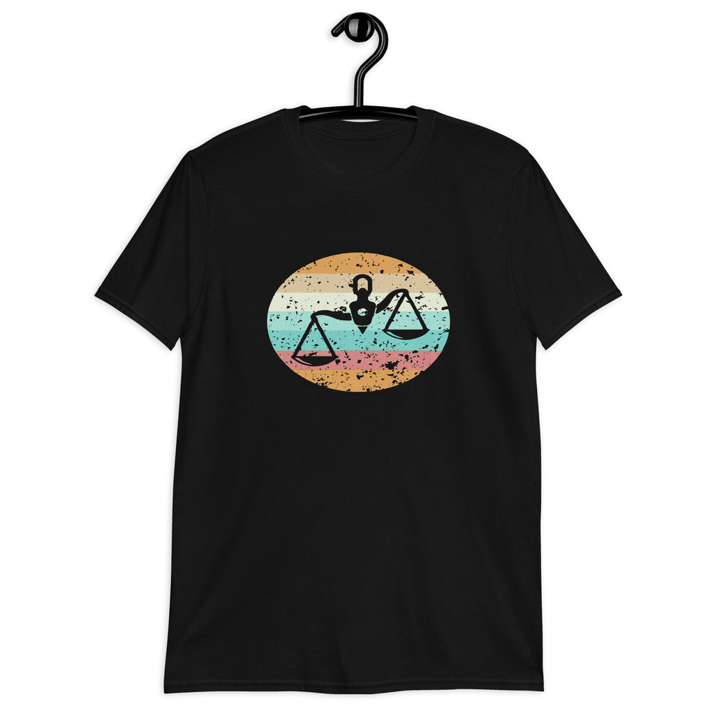 Lawyer Scales Of Justice Retro Sunset T Shirt | Lawyer Tshirt | Lawyer Unisex T-Shirt