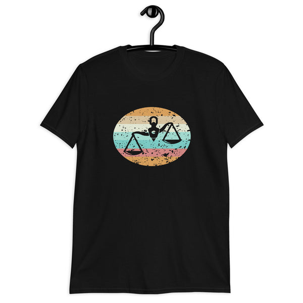 Lawyer Scales Of Justice Retro Sunset T Shirt | Lawyer Tshirt | Lawyer Unisex T-Shirt