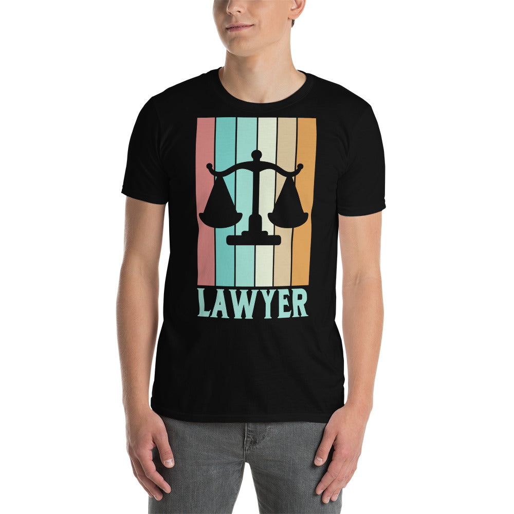Lawyer Scales Of Justice Shirt | Lawyer Retro Tshirt | Lawyer In Training Unisex T-Shirt Secondary image