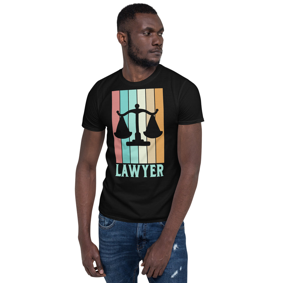 Lawyer Scales Of Justice Shirt | Lawyer Retro Tshirt | Lawyer In Training Unisex T-Shirt