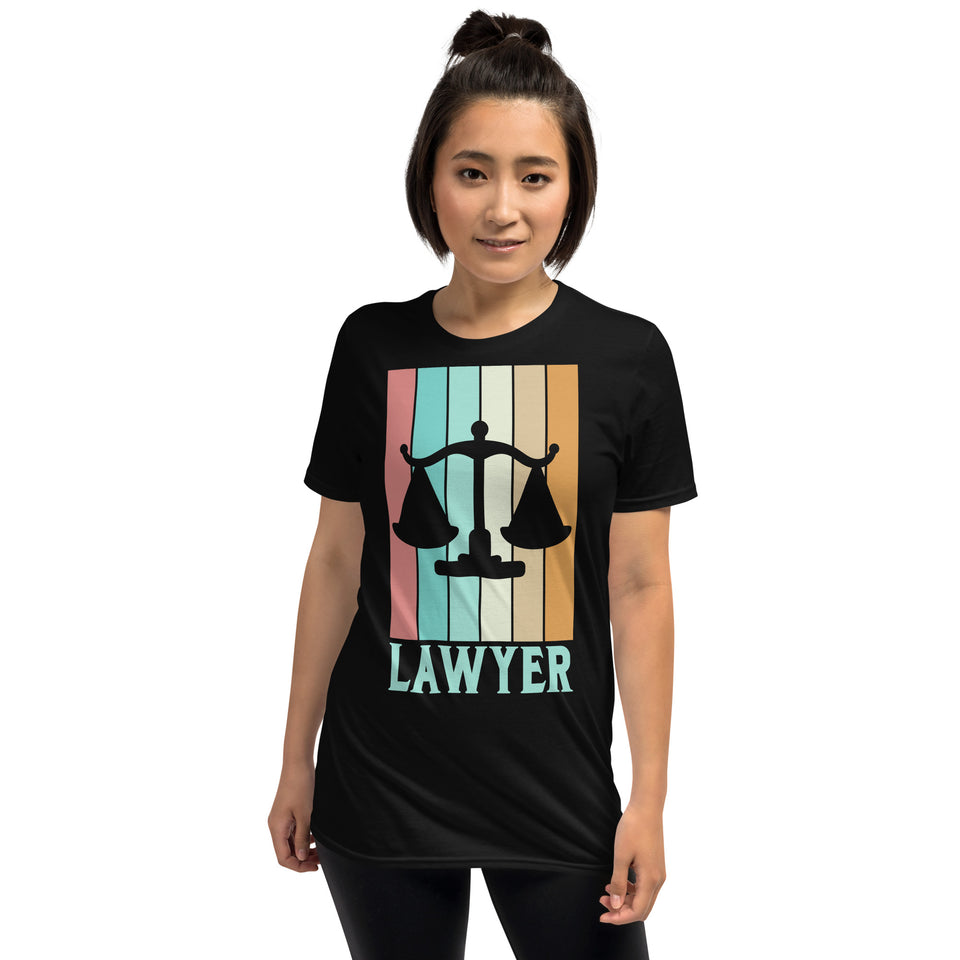 Lawyer Scales Of Justice Shirt | Lawyer Retro Tshirt | Lawyer In Training Unisex T-Shirt