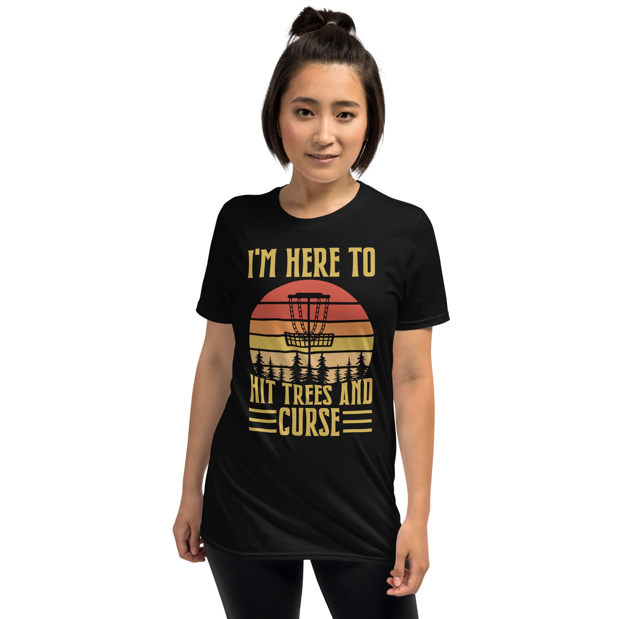 Disc Golf I'm Here To Hit Trees And Curse Tshirt | Disc Sport Shirt | Disc Golf Gifts | Disc Golf Unisex T-Shirt