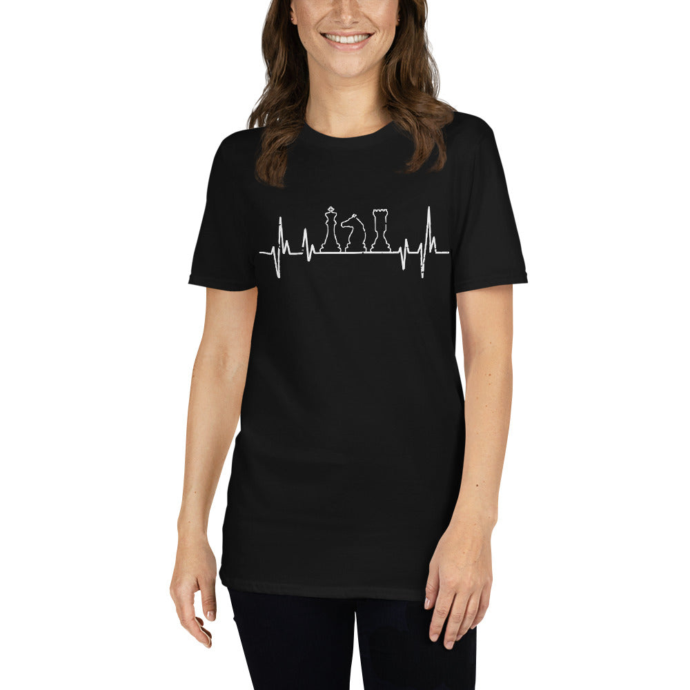 Chess Heartbeat Shirt | Chess Gift Tshirt | Chess Unisex T-Shirt