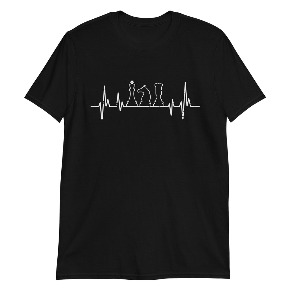 Chess Heartbeat Shirt | Chess Gift Tshirt | Chess Unisex T-Shirt